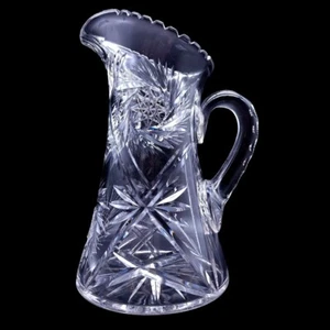 Antique ABP American Brilliant Cut Clear Crystal Jug Carafe Pitcher - Picture 1 of 7