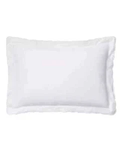 Ralph Lauren Organic Cotton Malin Scallop 1 King Sham White/Silver MSRP $225 - Picture 1 of 3