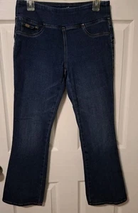 DG2 Diane Gilman Jeans Womens PS Blue Jeggings Mid Rise Stretchy Bootcut - Picture 1 of 3