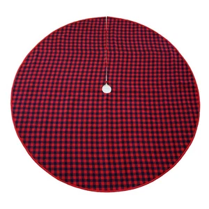 Homespun Holiday Red & Black Buffalo Plaid Oversized Tree Skirt, 72" - Picture 1 of 1