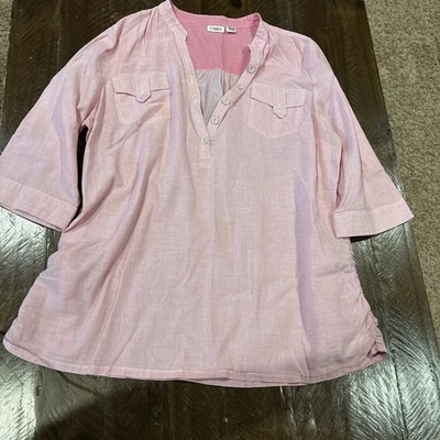 Blusa mujer Cato rosa y blanco a rayas talla lg Foto 1 de 4