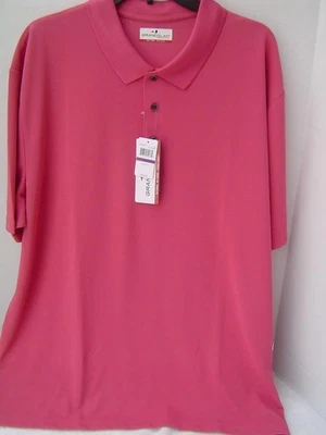 NEW MENS GRAND SLAM MOTION FLOW HOLLY BERRY/SALMON GOLF SHIRT SIZE XXL - Image 1 of 4