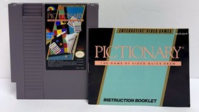 Pictionary NES (Nintendo, 1990) With Original Manual Authentic - Clean - Tested