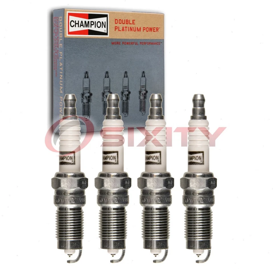 4 bujías Champion doble platino para Ford Mustang 1983-1990 2,3 L L4 tv Foto 1 de 4