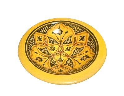 Traditional Moroccan Hand Painted Ceramic Bowl Decorated Serving Dish 24cm VGC - Image 1 of 4