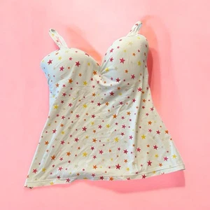 Victorias Secret Shapewear By Victoria IPEX Bra 36D Star Tank Top Cami Top EUC - Picture 1 of 7