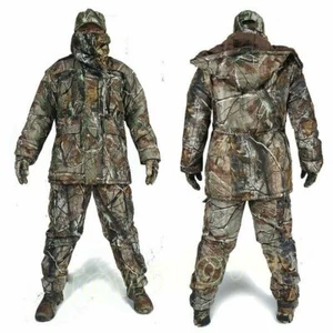 Mens Winter Bionic Camouflage Thicken Hunting Clothes Tactical Waterproof Suits - Picture 1 of 12