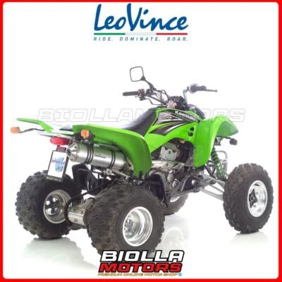 3914E ÉCHAPPEMENT LEOVINCE KAWASAKI KFX 400 2005 - X3 ALUMINUM 4T Z400- LTZ400-  - Photo 1/4