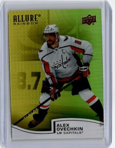 Alex Ovechkin 2021-22 Upper Deck Allure #R-100 Yellow/Green Rainbow Capitals