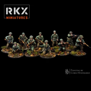 10 Man Rifle Squad | US Army | RKX Miniatures | 28MM 1/56 - Picture 1 of 1