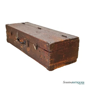 Antique Large Traditional Pine Machinist Chest Wood Tool Box - Picture 1 of 10