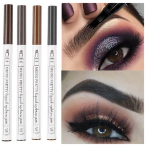 3D Eyebrow Tattoo Fork Pen Pencil Microblading 4Tip Brow Enhancer Waterproof /a - Picture 1 of 12