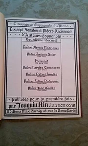 Dix-sept sonates et pièces anciennes d'auteurs espagnols+Seize sonates anciennes - Picture 1 of 1
