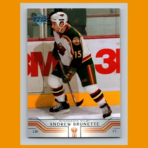 Tarjeta de hockey Andrew Brunette #317 2001 Upper Deck Minnesota NHL CASI NUEVA - Imagen 1 de 3