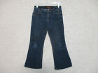 Grane Jeans 5 Womens Juniors Size Blue Denim Short Crop Flare Dark Wash Casual