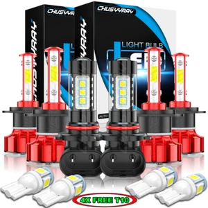 For Hyundai Tiburon 2003 2004 2005 2006 blanco 6x LED faro + luces antiniebla - Picture 1 of 17