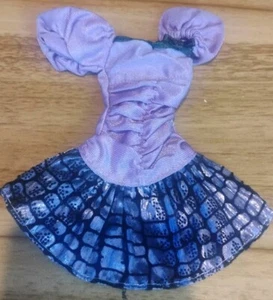 1991 Mattel Barbie City Lights Fashions Purple Web Dress Barbie Doll Dress Only - Picture 1 of 2