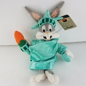 Bolsa de frijoles de peluche Warner Bros. de 12" BUGS BUNNY como Estatua de la Libertad de Nueva York 2000 - Imagen 1 de 5