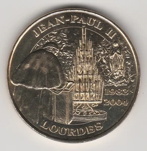 A-- 2011 TOKEN MEDAILLE  MONNAIE DE PARIS -- 65 108 LOURDES JEAN-PAUL II - Picture 1 of 2