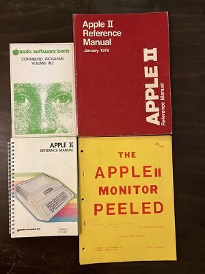 Vintage Apple II reference manual Monitor Peeled & Software Bank Catalog 1970s - Image 1 of 4