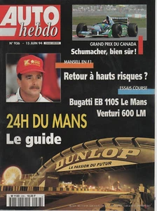 AUTO HEBDO 936 1994 BUGATTI EB 110S LM 600CH VENTURI 600 LM 620CH GP DU CANADA - Bild 1 von 2