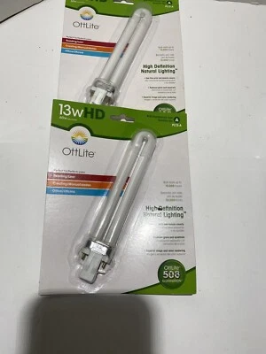 NEW - 2 Genuine OttLite 13WHD PL-13A - High Def Natural Light Bulb - Type A - H2 - Image 1 of 4
