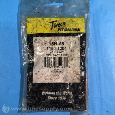 Tweco 15H-45 Contact Tips, Wire Size 0.035" Bag of 25 FNFP - Image 1 of 4