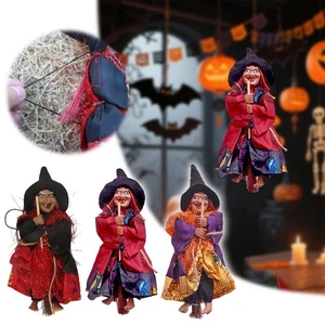 Halloween Witch Statue Decor Desktop Ornament Gothic Home Bar Witchcraft Party - Picture 1 of 15