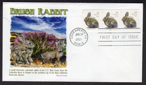 2021 Brush Rabbit (Scott 5545) PNC/3 - Panda Cachets 4-Bar FDC TC685 - Picture 1 of 1
