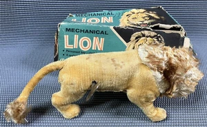 Juguete mecánico vintage MARX LEÓN HOJALATA CUERDA AÑOS 50 con caja - Imagen 1 de 14