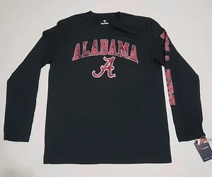 Alabama Crimson Tide Distressed Arch Over Logo Hit T-Shirt Men's LARGE BLACK - Picture 1 of 4