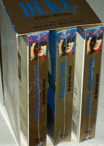 The Duke John Wayne video VHS Movie Rainbow Valley Lawless Range Blue Steel Xmas - Picture 1 of 1