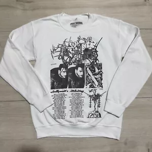Post Malone Sweater Mens Small White Tour Concert Hollywoods Bleeding Posty - Picture 1 of 12