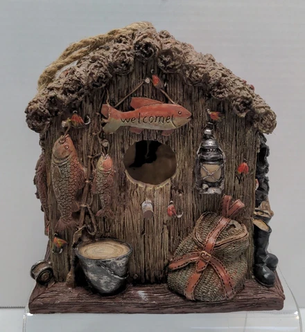 Fishing Shanty Bird House Home Garden Decoration NEW BS2B Cover