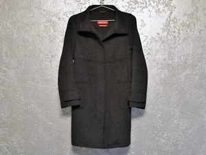 Vtg MAX MARA Studio Cucito A Mano Angora Rabit/Wool dark gray Coat Size - XS/S - Picture 1 of 7