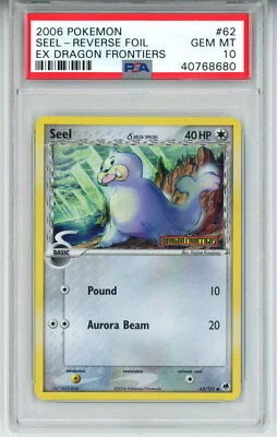 2006 POKEMON EX DRAGON FRONTIERS SEEL #62 REVERSE HOLO PSA 10 GEM MINT #40768680 - Image 1 of 2