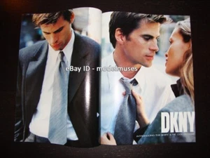 vintage DKNY Menswear 2-Page PRINT AD Fall 1998 MARK VANDERLOOO Esther Canadas - Picture 1 of 1