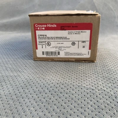 2X Crouse Hinds CPP516 Arctita Retardada Actón Interruptor Enchufe 20A 120/240V Foto 1 de 2