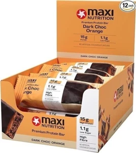 12 x 45g Maxi Nutrition Premium 15g Protein Bars Dark Chocolate Orange. BB 5/24 - Picture 1 of 2