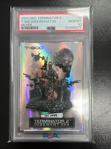 Saturday Morning Cards SMC 2024 Terminator 2 Silver Holo T-800 PSA 10 - Picture 1 of 2