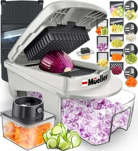 Mueller Pro-Series All-in-One, 12 Blade Mandoline Slicer 12 Blade, White/Grey - Picture 1 of 7