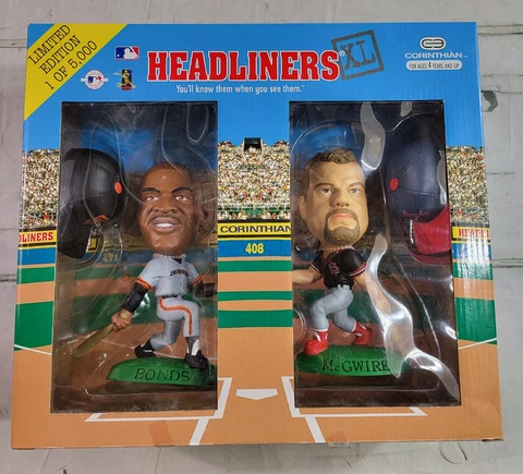 Headliners XL Limtd Edition - Mark McGwire & Barry Bonds Bobblehead Figures NIB Cover