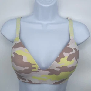 Victoria's Secret T-Shirt BH leicht gefüttert ohne Bügel Gr. 34DD Neu ohne Etikett Pink Cammo - Bild 1 von 8