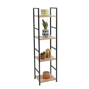 Estantería 4 baldas, estilo industrial, alto 112 cm - Chicago - Imagen 1 de 2