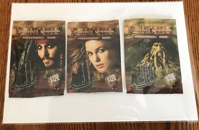 Jack Sparrow, Swann, Jones Pirates of the Caribbean  Pocketmodel CSG wrappers - Image 1 of 3