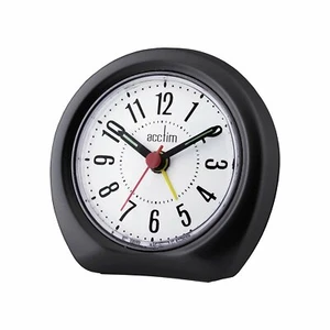 Reloj despertador Acctim Brooklyn sin garrapatas en negro (nuestro ref 2Rob) - Imagen 1 de 1