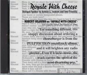 Pulp Fiction Royale With Cheese Dialogue Promo CD 1994 - Foto 1 di 1