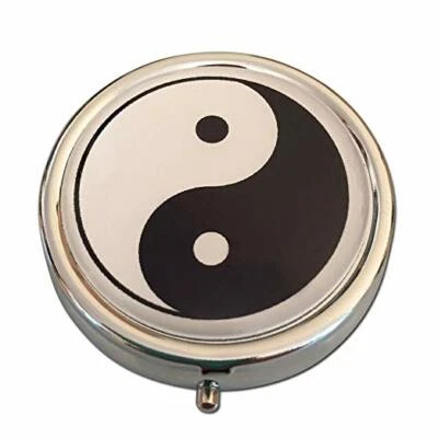 PILL BUDDY Yin Yang Small Daily Medication Pill Box Organizer Case for Pocket Purse Travel