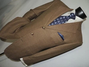 Veste homme Ermenegildo Zegna à carreaux marron 100 % laine manteau 40 R - Photo 1/9