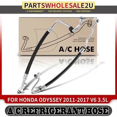 2x Conjunto de manguera de línea de succión y descarga de aire acondicionado para Honda Odyssey 2011-2017 3,5 L Foto 1 de 4